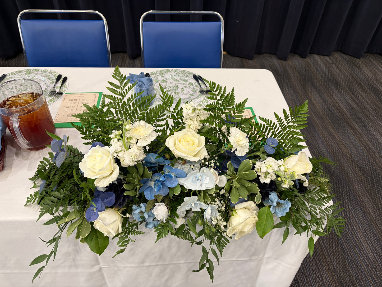 Blue Ivory Elegance