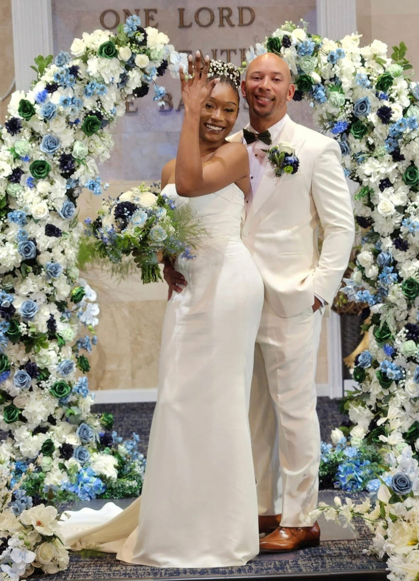 Blue Ivory Elegance