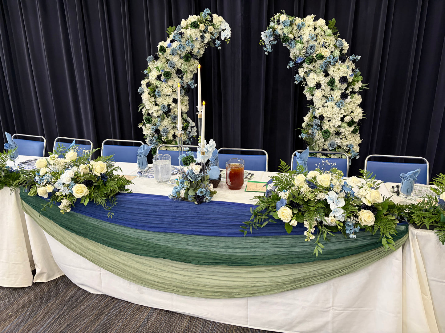 Blue Ivory Elegance